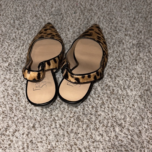 Cheetah print Franco Sarto cow skin sling backs. Worn once to small. - Picture 2 of 5